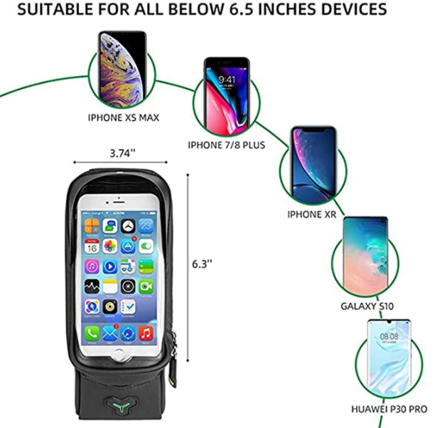 ROCKBROS 029 geantă pentru cadru de bicicletă geanta pentru biciclete husă impermeabilă pentru telefon mobil ecran tactil pentru telefoane mobile de până la 6,0 inci
