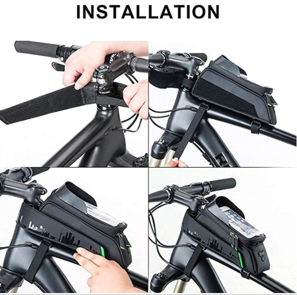 ROCKBROS 029 geantă pentru cadru de bicicletă geanta pentru biciclete husă impermeabilă pentru telefon mobil ecran tactil pentru telefoane mobile de până la 6,0 inci