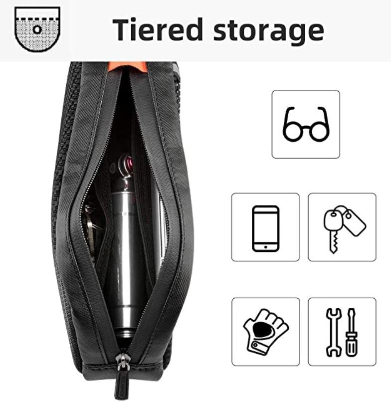 ROCKBROS 039BK geanta cadru geanta biciclete ca.1L pentru telefon mobil