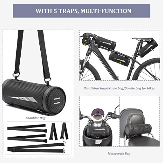 ROCKBROS 041B geanta ghidon biciclete suport telefon mobil aproximativ 2L negru