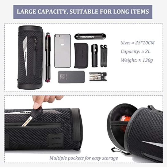 ROCKBROS 041B geanta ghidon biciclete suport telefon mobil aproximativ 2L negru