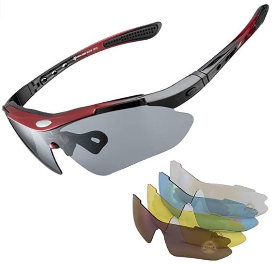 Ochelari de sport ROCKBROS 10001 polarizați cu 5 lentile interschimbabile Ochelari de ciclism