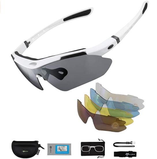 Ochelari de sport ROCKBROS 10001 polarizați cu 5 lentile interschimbabile Ochelari de ciclism