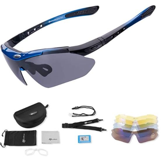 Ochelari de sport ROCKBROS 10001 polarizați cu 5 lentile interschimbabile Ochelari de ciclism