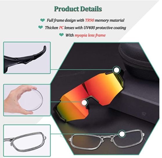 ROCKBROS 10182 Ochelari polarizați pentru ciclism Ochelari de soare cu protecție UV400