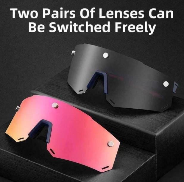 ROCKBROS Ochelari de soare polarizați 2 în 1 Ochelari de sport magnetici cu lentile interschimbabile