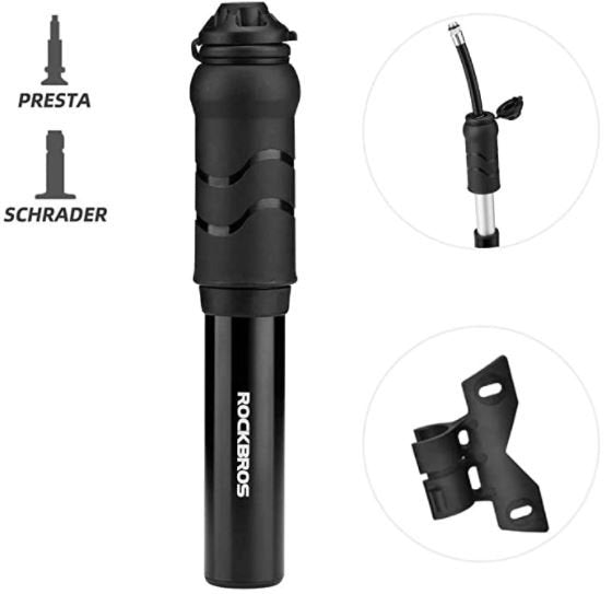 ROCKBROS 810PCS-HP Mini pompa de aer pentru bicicleta Pompa cadru 100 PSI