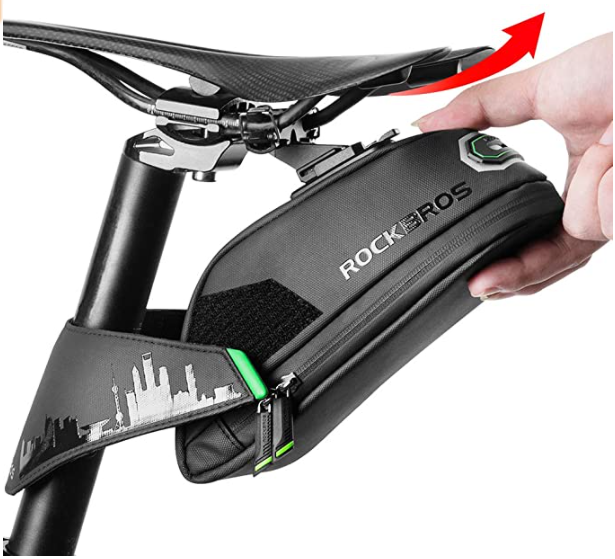 Geanta șa ROCKBROS C27 Negru 1L/1.5L cu suport pentru lumini spate