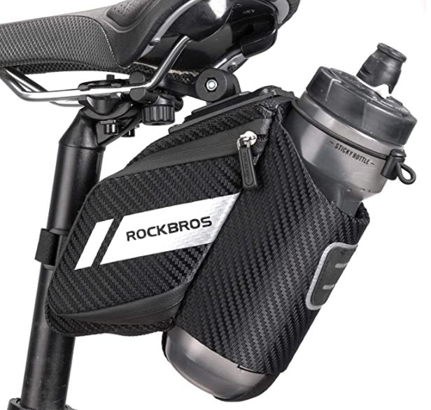 Geantă de șa pentru bicicletă ROCKBROS C32 cu suport pentru sticle negru aproximativ 1L