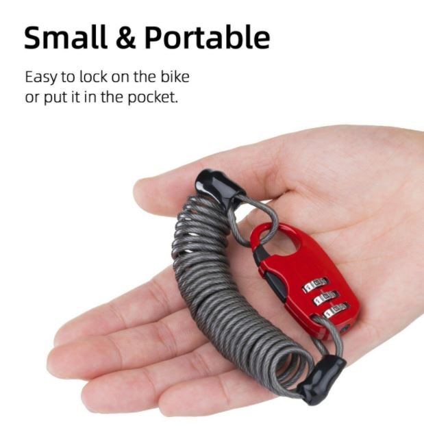 Încuietori pentru căști ROCKBROS mini bicicletă blocare pentru motociclete blocare prin cablu blocare cu combinație
