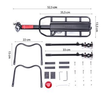 ROCKBROS HJ1009 portbagaj pentru biciclete cu eliberare rapidă max. 50 kg 24-29 inci