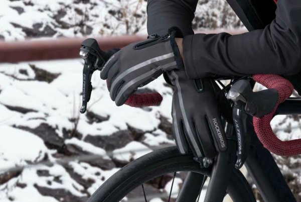 ROCKBROS manusi moto manusi biciclete iarna touchscreen impermeabile