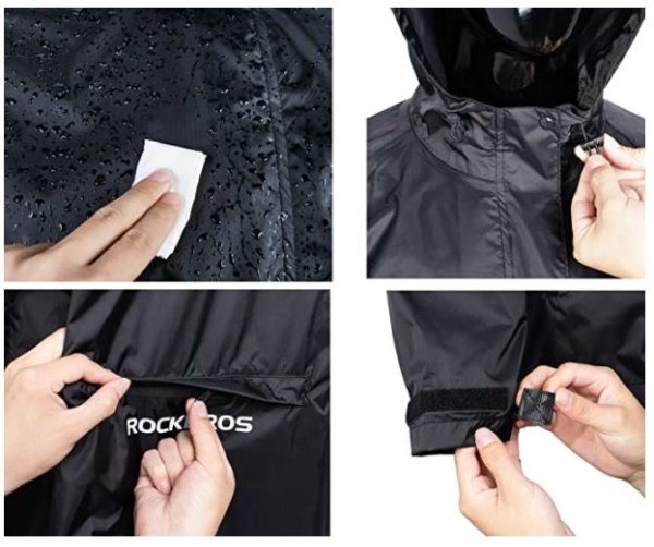 ROCKBROS jacheta de ploaie impermeabila barbati femei unisex negru