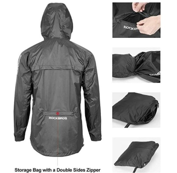 ROCKBROS jacheta de ploaie impermeabila barbati femei unisex negru