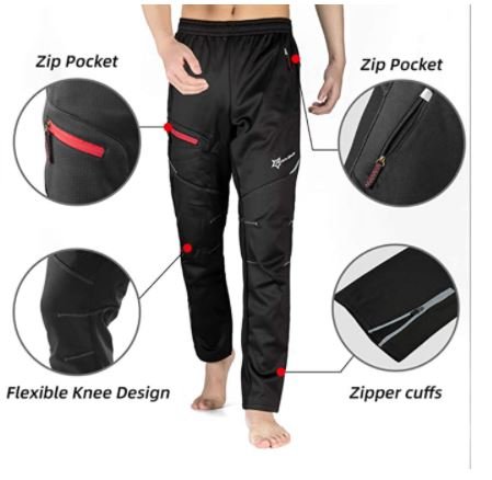 ROCKBROS Set de pantaloni de îmbrăcăminte pentru ciclism de iarnă