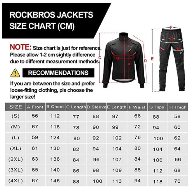 ROCKBROS Set de pantaloni de îmbrăcăminte pentru ciclism de iarnă