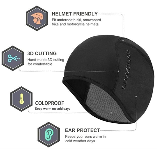 ROCKBROS YPP002 Căciulă bonetă de iarnă șapcă de ciclism tricotată beanie sub cască