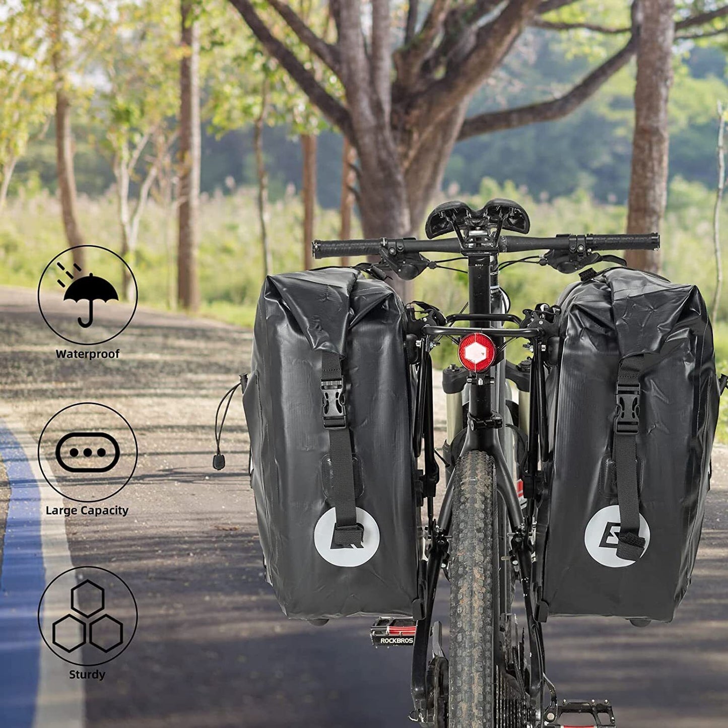 ROCKBROS geanta portbagaj impermeabila geanta biciclete 25L 5 culori