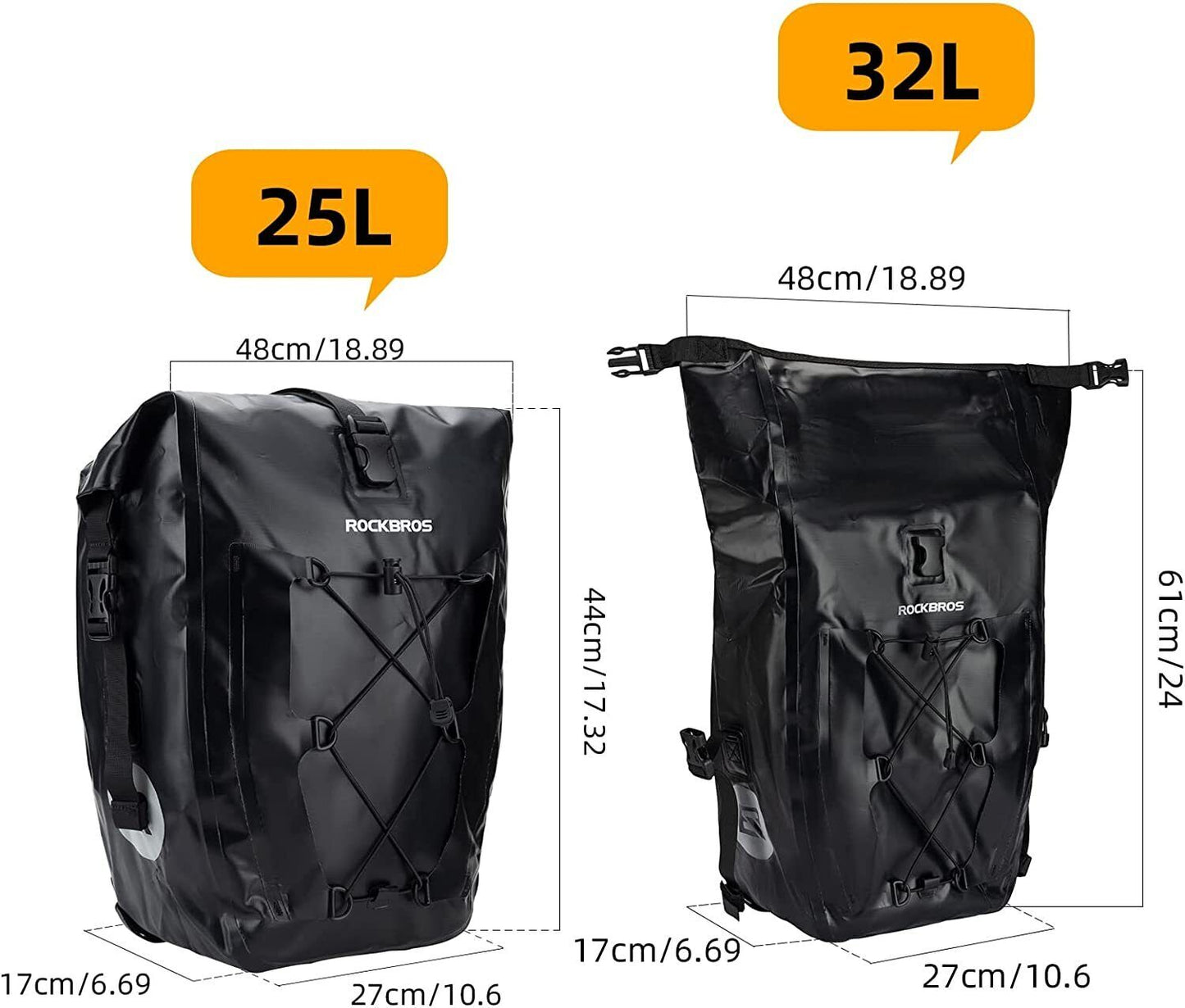 ROCKBROS geanta portbagaj impermeabila geanta biciclete 25L 5 culori