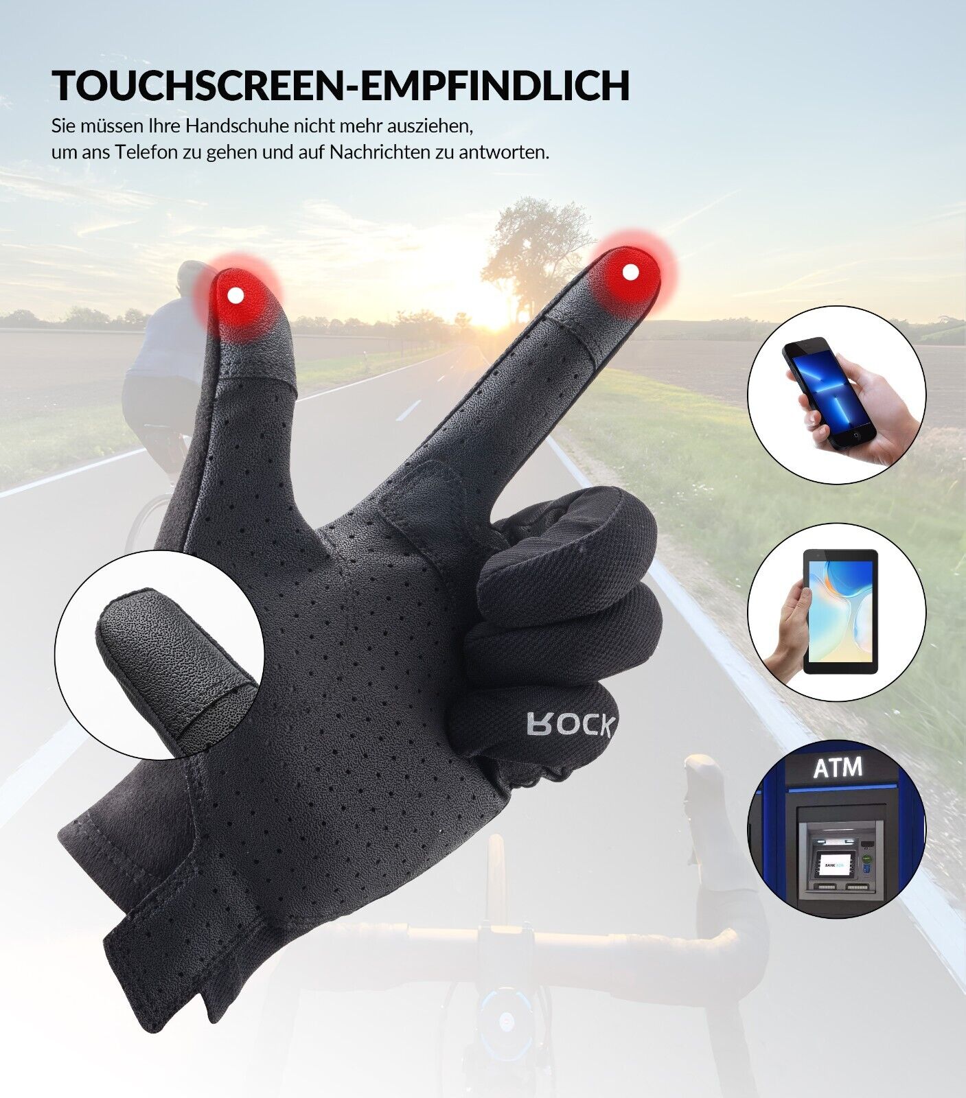 ROCKBROS S299 manusi de ciclism manusi cu ecran tactil motocicleta