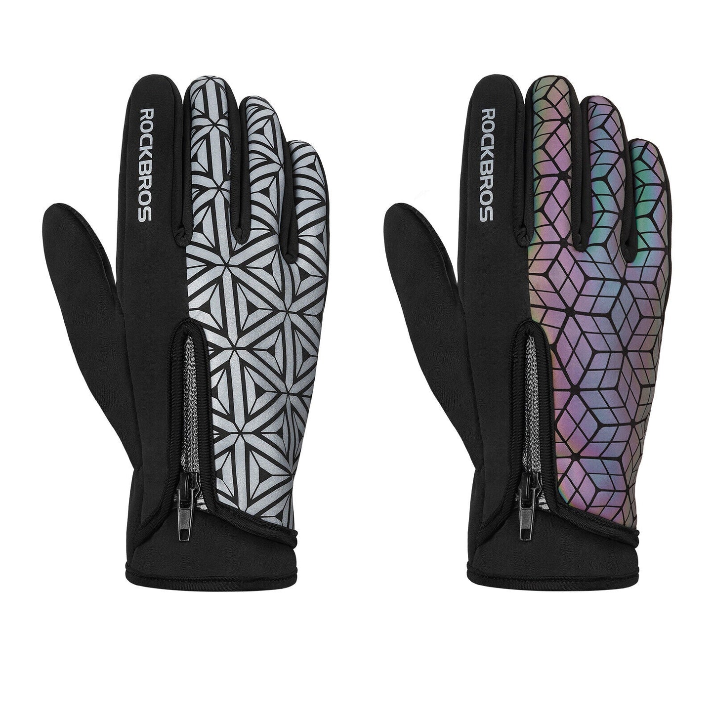 ROCKBROS S077-8 Mănuși Motocicletă Bicicletă Ecran tactil Rezistent împotriva vântului Cald Schi Sport MTB