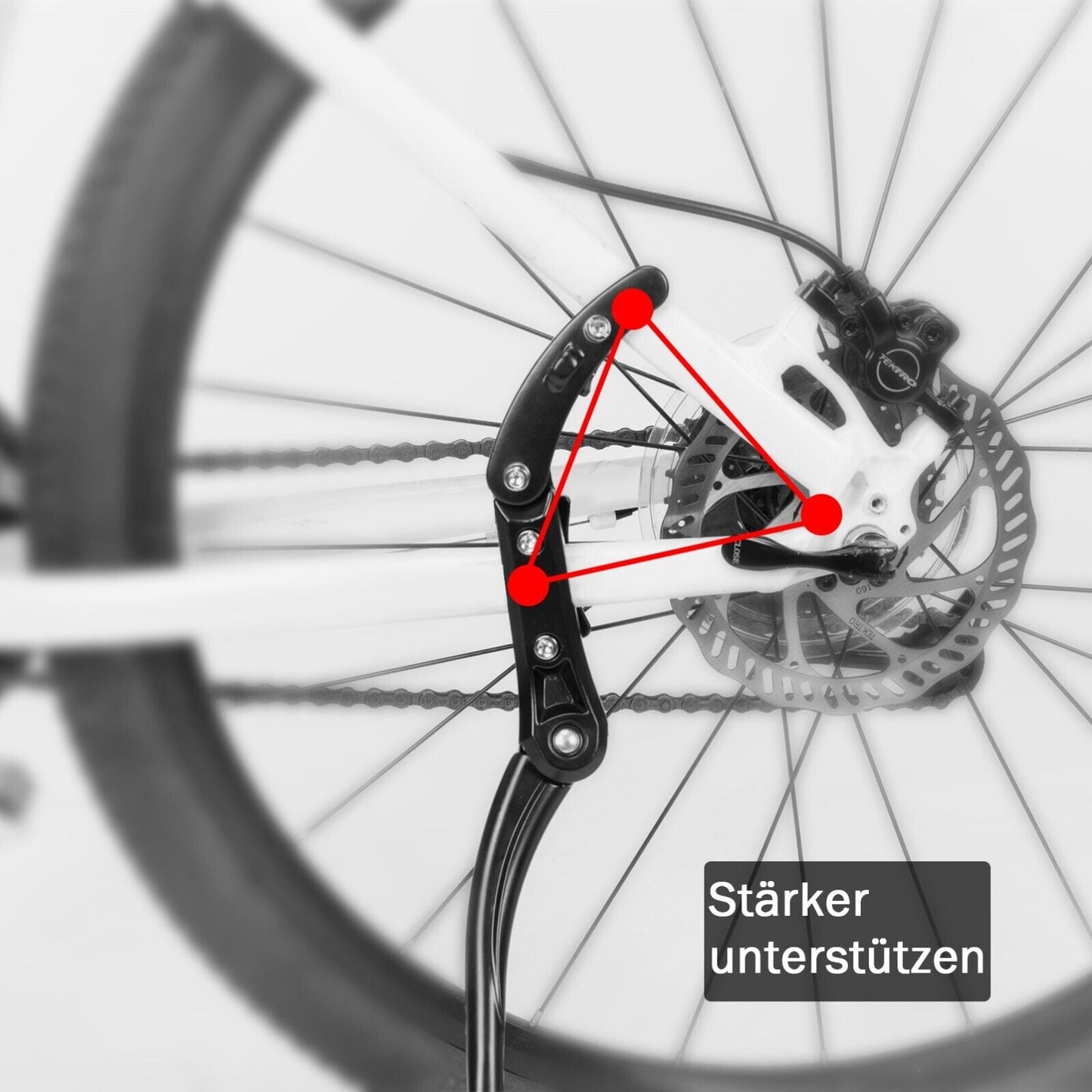 Suport pentru biciclete ROCKBROS Suport lateral reglabil pe inaltime aluminiu de 24-29 inch
