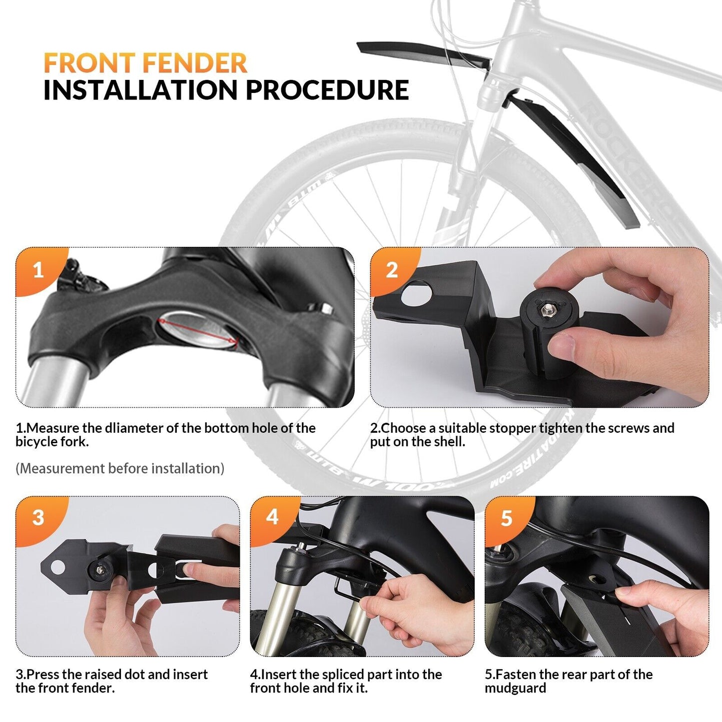 Set apărători de noroi pentru bicicletă ROCKBROS 26/27,5/28 inch MTB