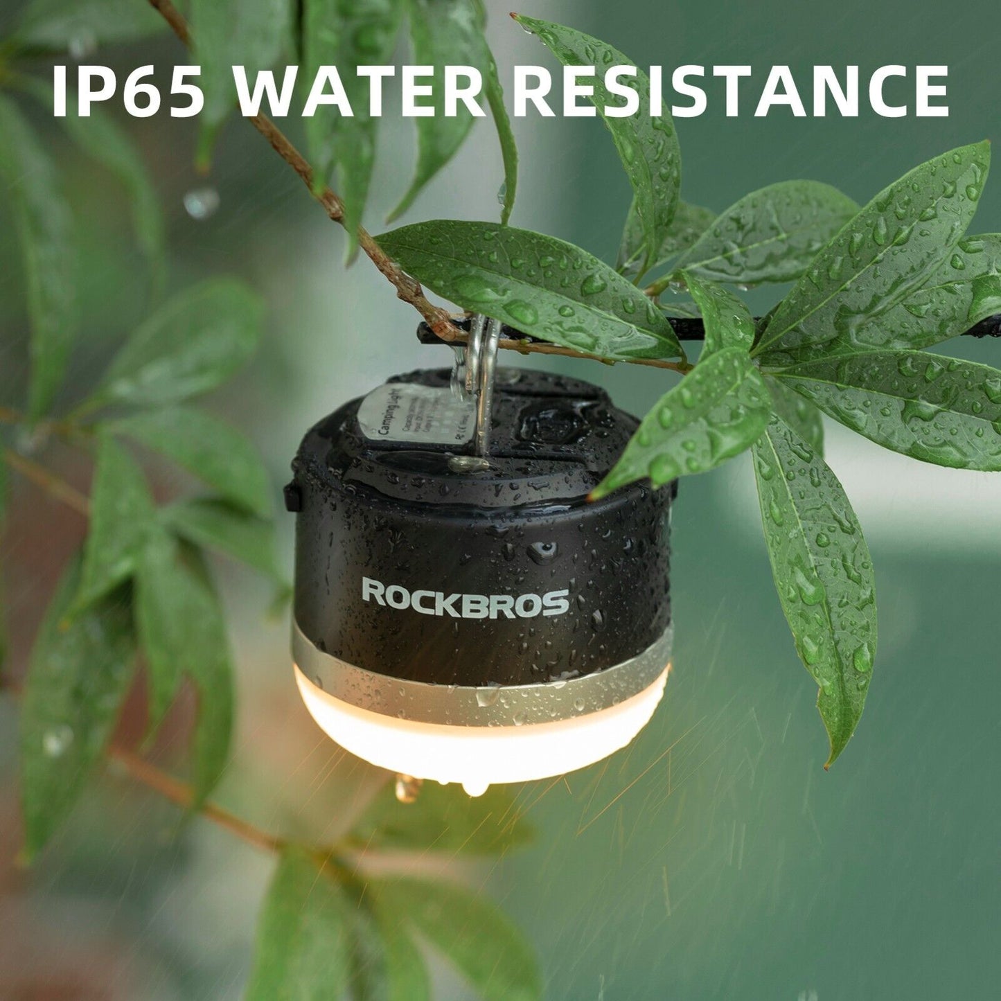 Lanternă de camping în aer liber ROCKBROS Lanterne USB 600 lumeni IPX65 LED Baterie reîncărcabilă