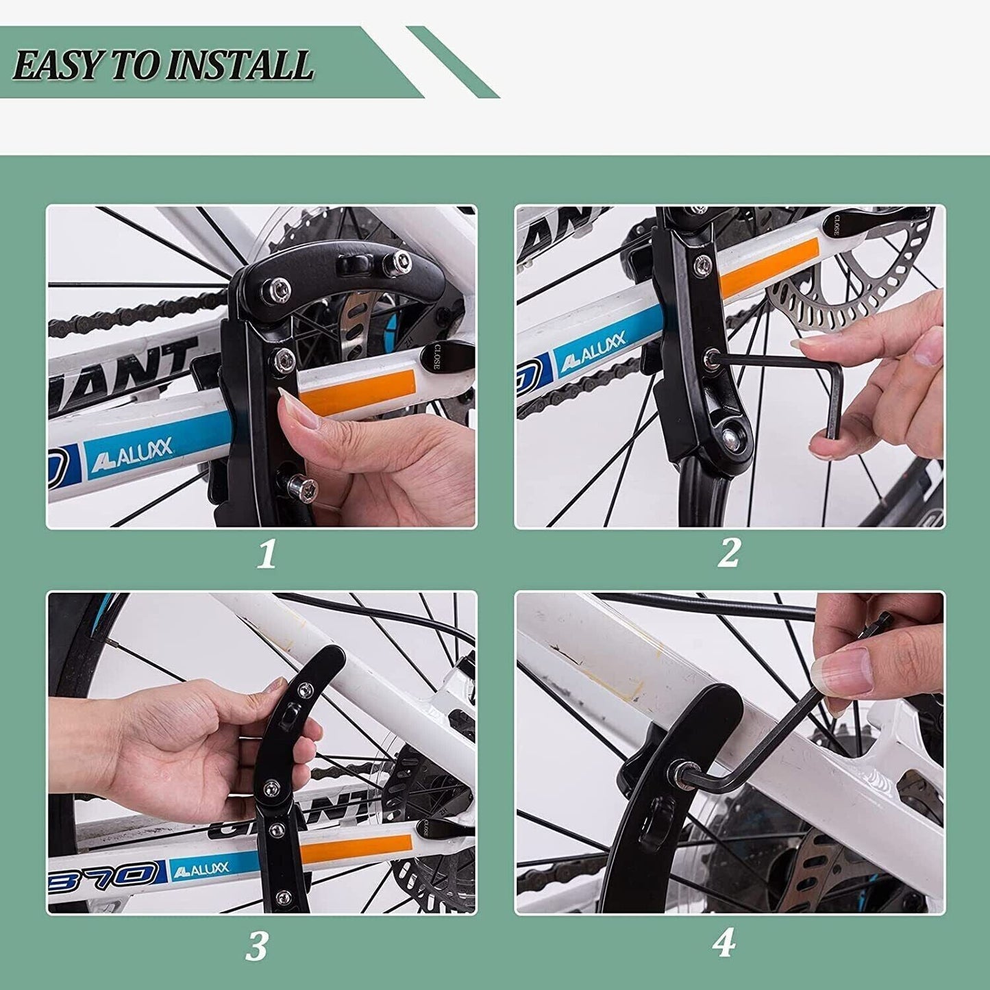 Suport pentru biciclete ROCKBROS Suport lateral reglabil pe inaltime aluminiu de 24-29 inch