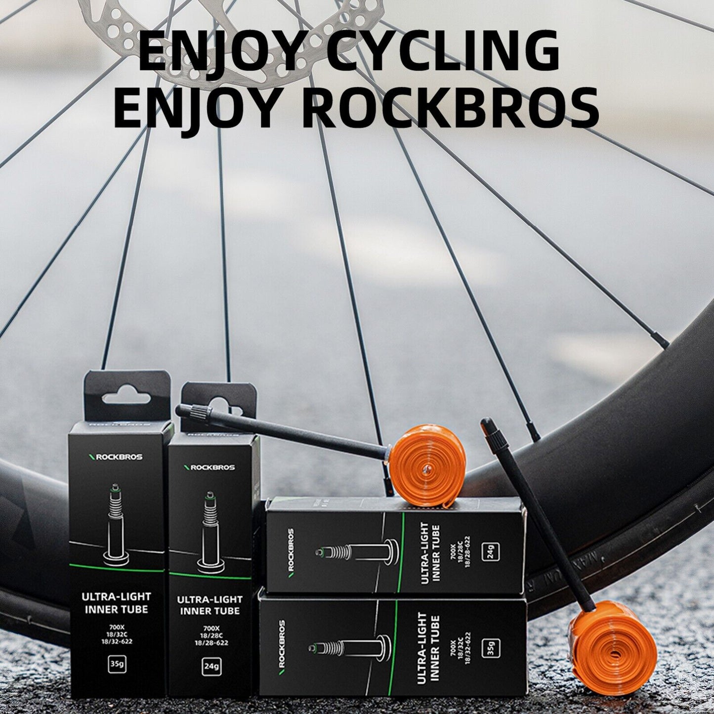 Tub biciclete ROCKBROS 700 x 18-32C 35g TPU bicicleta de drum cu valva Presta