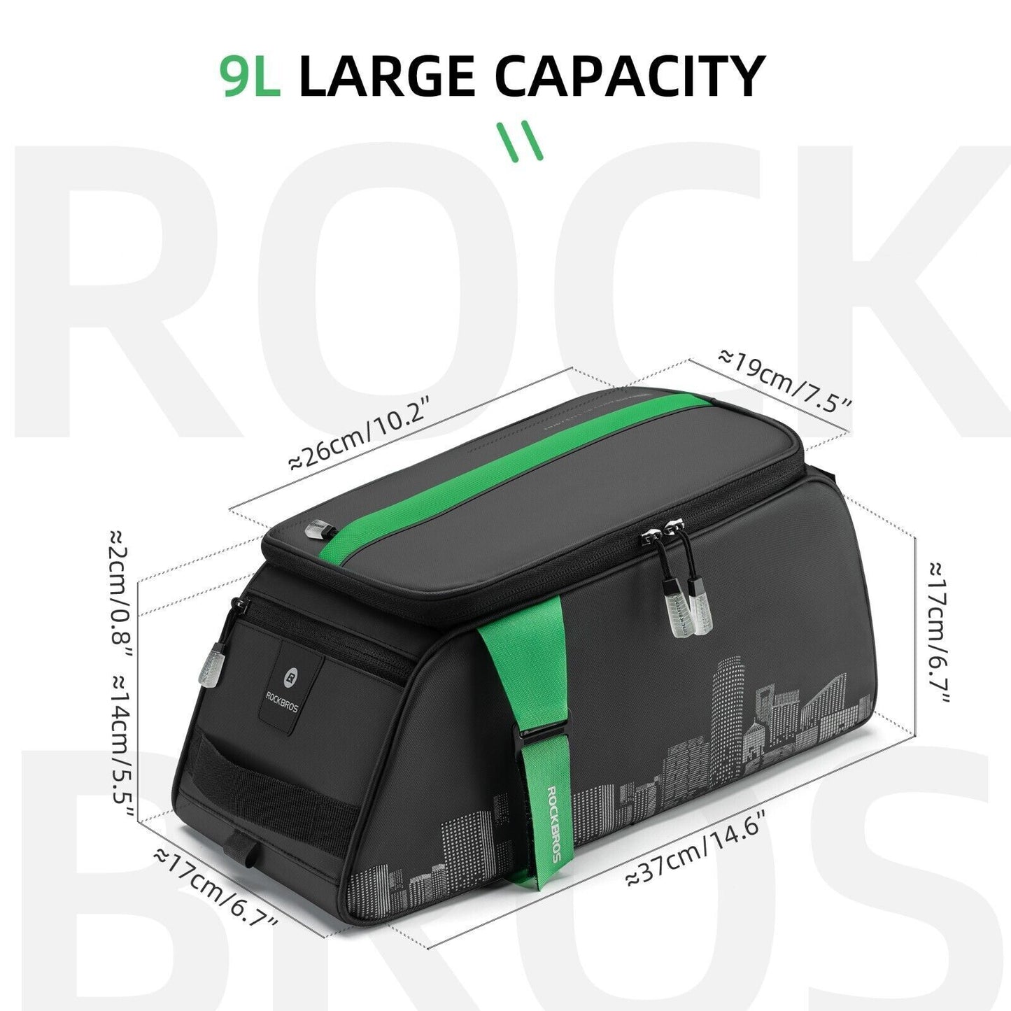ROCKBROS Geantă pentru portbagaj Geantă pentru picnic multifuncțională 9L