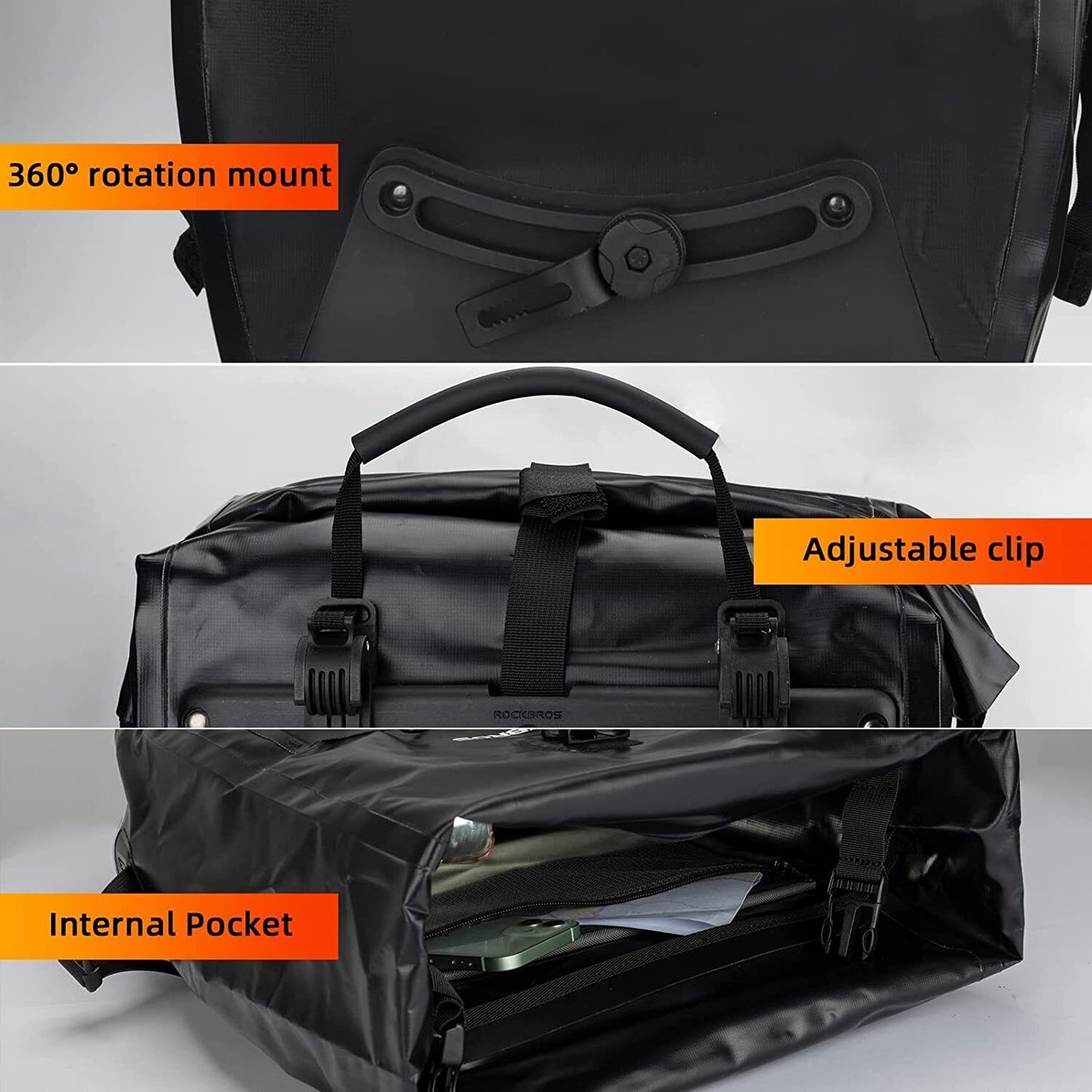 ROCKBROS geanta portbagaj impermeabila geanta biciclete 25L 5 culori