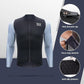ROCKBROS Tricou pentru ciclism cu mânecă lungă Tricou pentru bărbați, respirabil, cu uscare rapidă, pentru ciclism, cu fermoar, cu 3 buzunare, tricou pentru bărbați, bicicletă de drum, MTB, mărime europeană