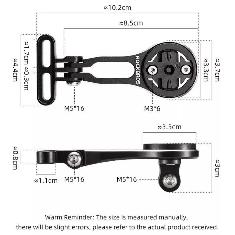 Suport ROCKBROS pentru computer de biciclete pentru Suport ghidon GPS Garmin Bryton Wahoo din aluminiu