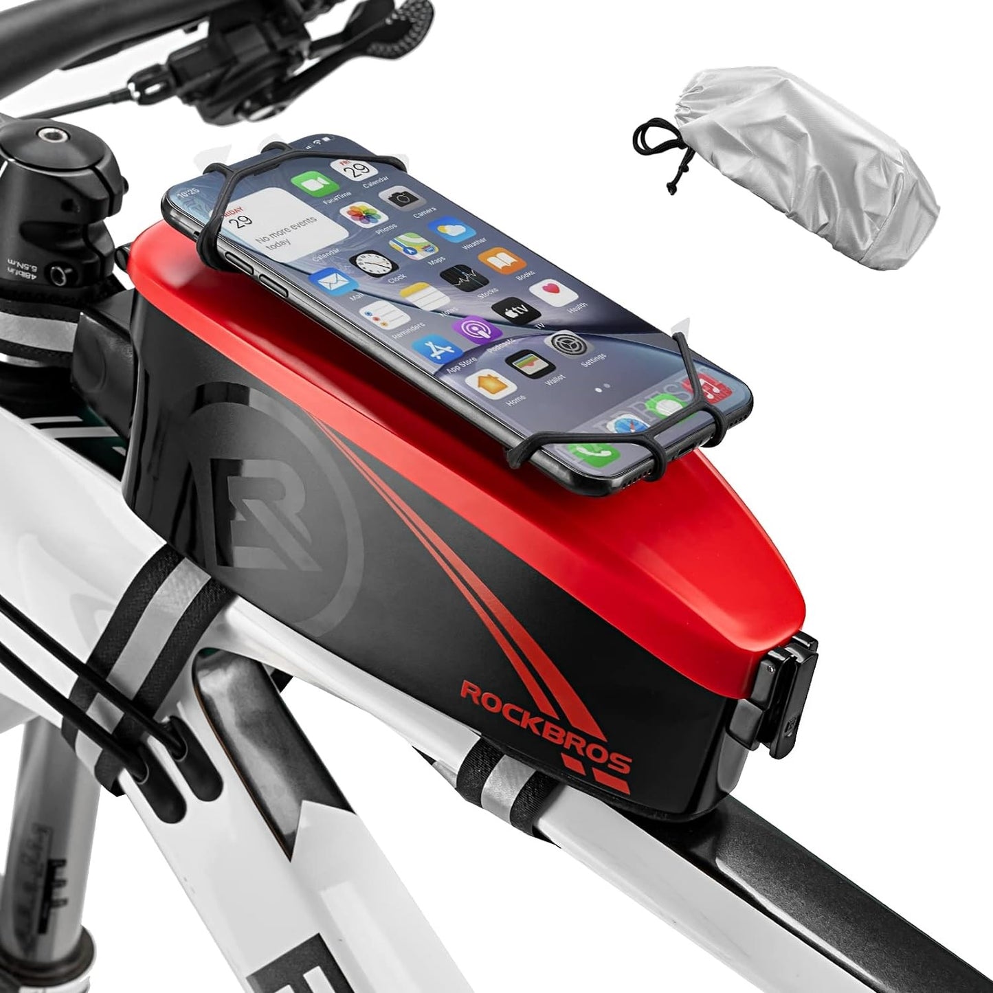 Geanta pentru cadru ROCKBROS geanta biciclete cu suport pentru telefon mobil de 4-6,5 inch