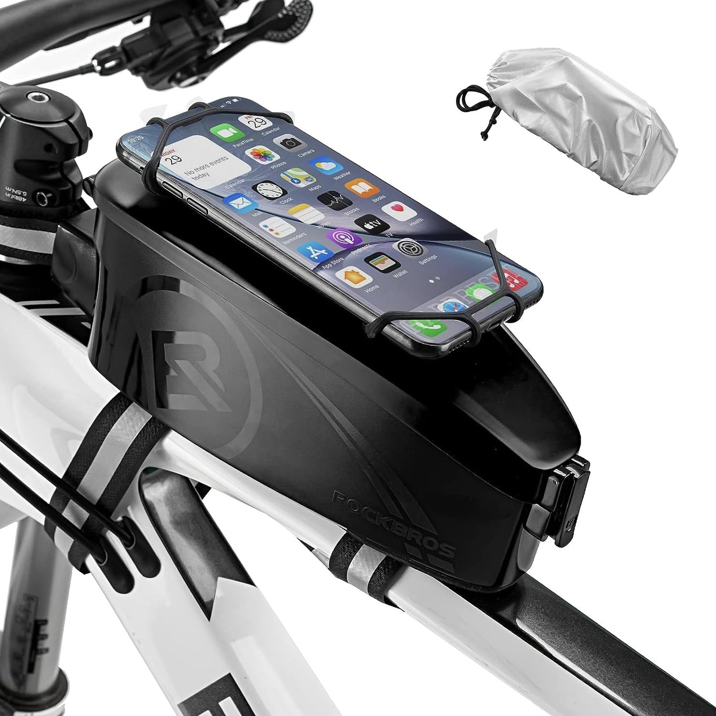 Geanta pentru cadru ROCKBROS geanta biciclete cu suport pentru telefon mobil de 4-6,5 inch