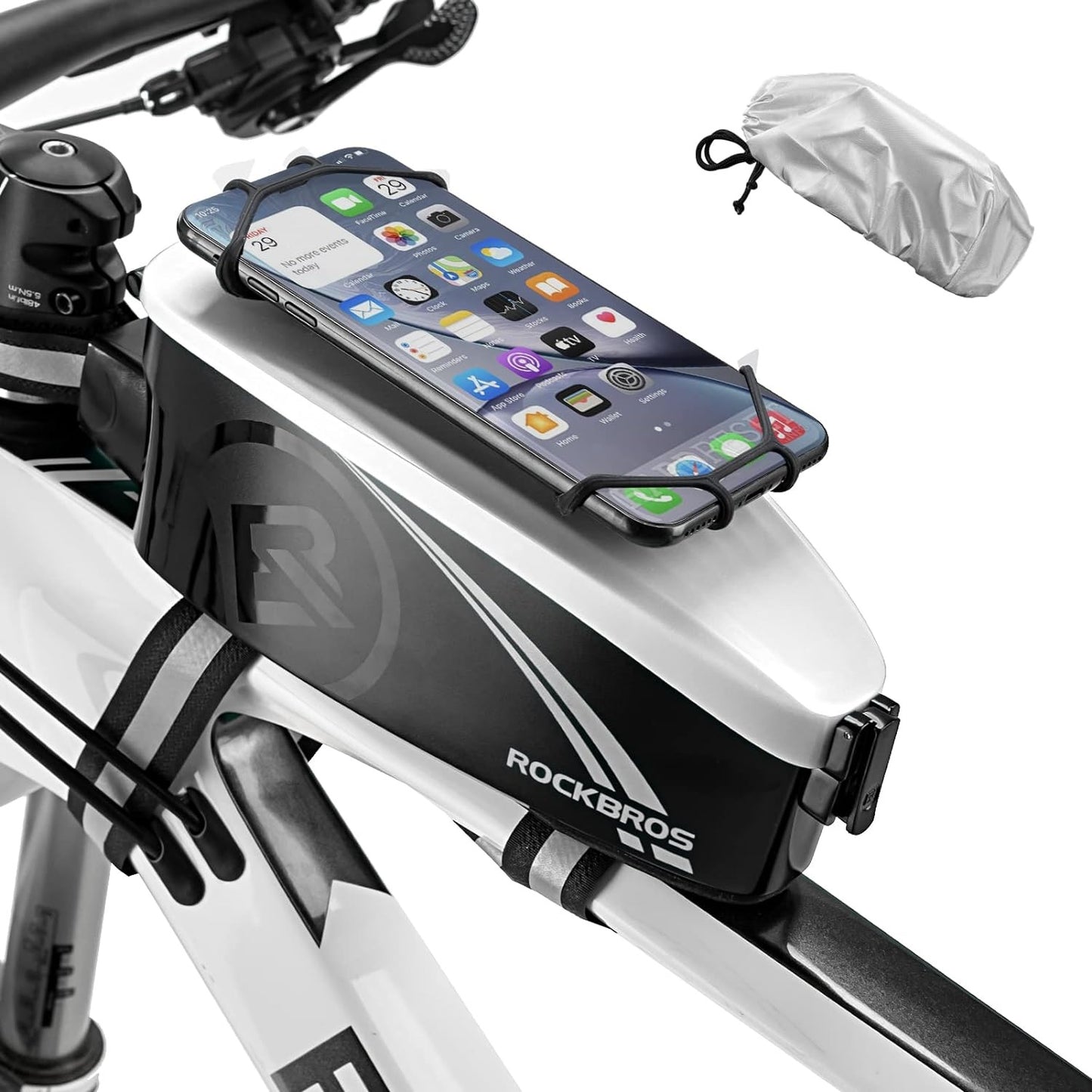 Geanta pentru cadru ROCKBROS geanta biciclete cu suport pentru telefon mobil de 4-6,5 inch