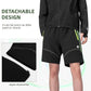 Pantaloni de ciclism ROCKBROS, pantaloni sport cu două straturi, detașabili, pantaloni lungi de ciclism cu căptușeală pentru scaun, pantaloni căptușiți pentru bicicletă, bicicletă de drum MTB respirabilă pentru bărbați