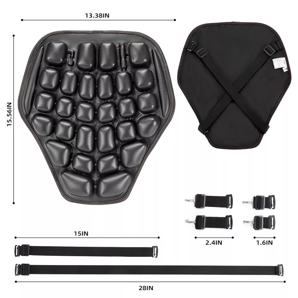 Husă pentru șa motociclete ROCKBROS, Șa gonflabilă 3D, rezistentă la apă, cu absorbție a șocurilor