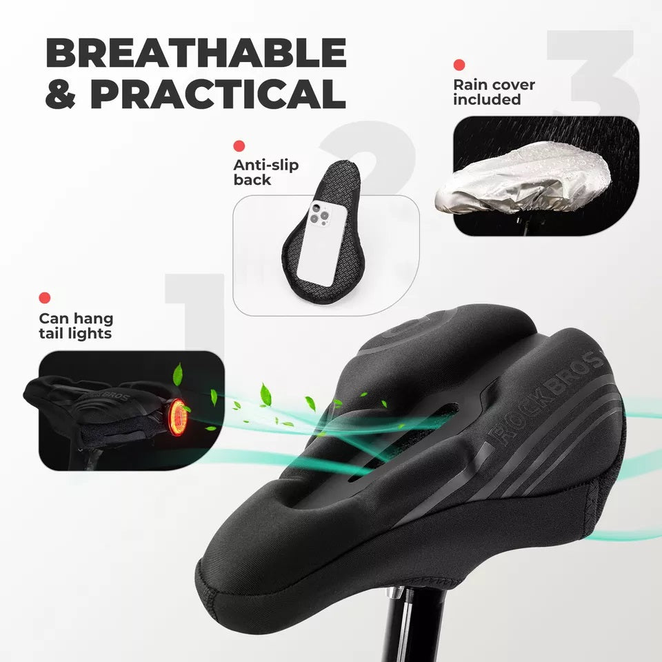 ROCKBROS husa șa de bicicletă husa șa gel cu husă de ploaie unisex