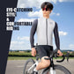 ROCKBROS Tricou pentru ciclism cu mânecă lungă Tricou pentru bărbați, respirabil, cu uscare rapidă, pentru ciclism, cu fermoar, cu 3 buzunare, tricou pentru bărbați, bicicletă de drum, MTB, mărime europeană