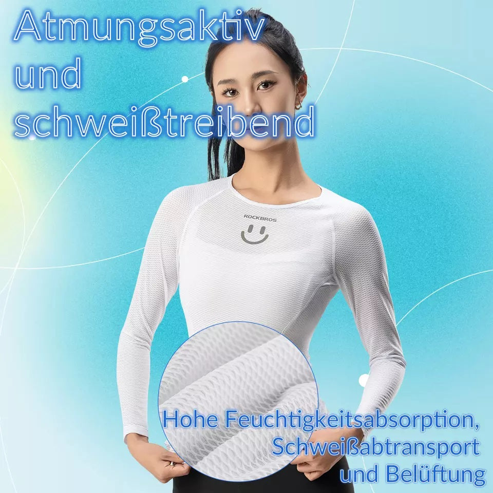 Tricou cu mânecă lungă ROCKBROS tricou de ciclism damă, respirabil, cu uscare rapidă, îmbrăcăminte pentru biciclete, femei, potrivit pentru alergare, tenis, drumeții, tricou sport de bază