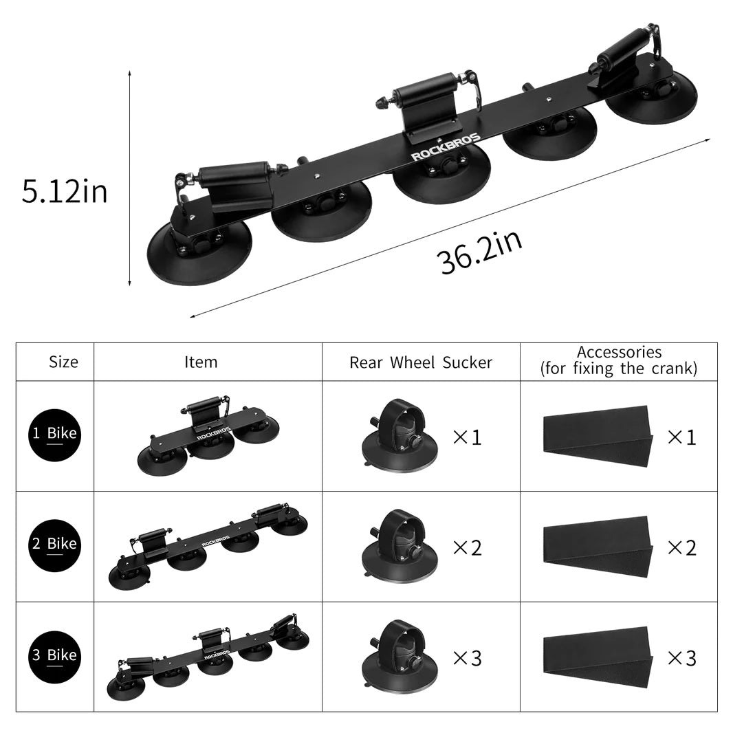 ROCKBROS XP100 portbiciclete portbagaj de acoperiș asamblare rapidă pentru 1-3 biciclete