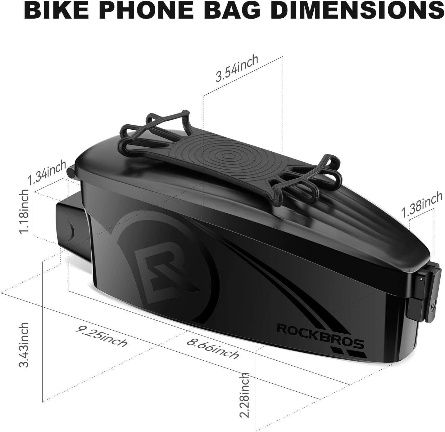 Geanta pentru cadru ROCKBROS geanta biciclete cu suport pentru telefon mobil de 4-6,5 inch