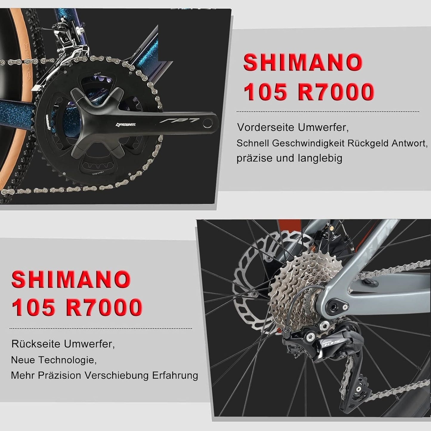 RINOS Bicicleta Gravel Carbon Sandman3.0 Shimano R7000