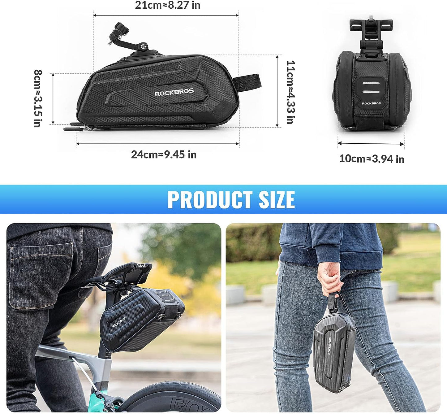 Geantă de bicicletă impermeabilă ROCKBROS B69 cu eliberare rapidă 1.8L