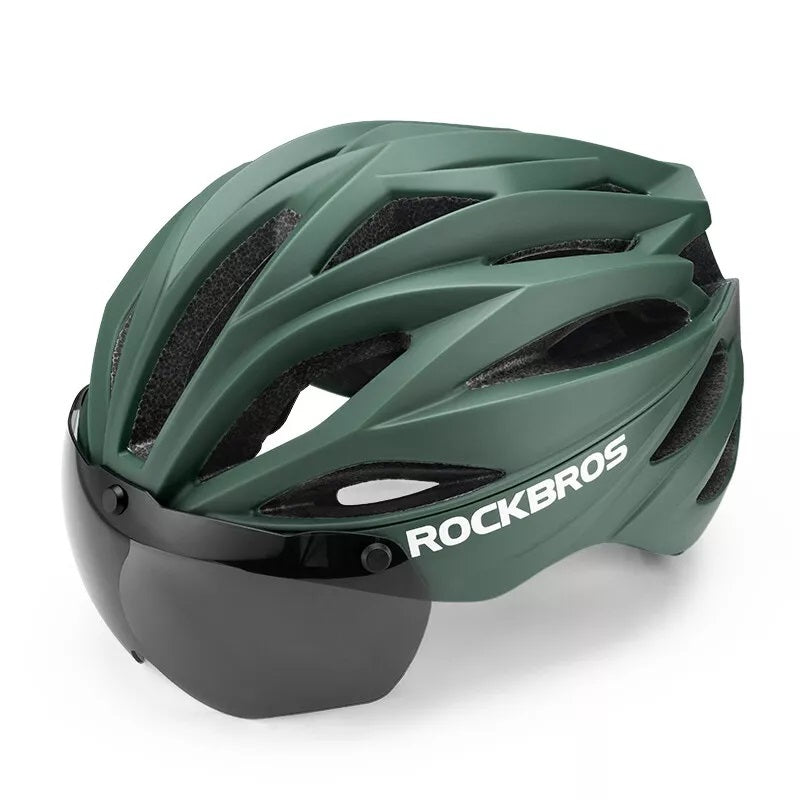 Casca de bicicleta pentru adulti ROCKBROS cu vizor Magnetic detasabil Respirabil Ajustabil pentru barbati si femei 58-62cm