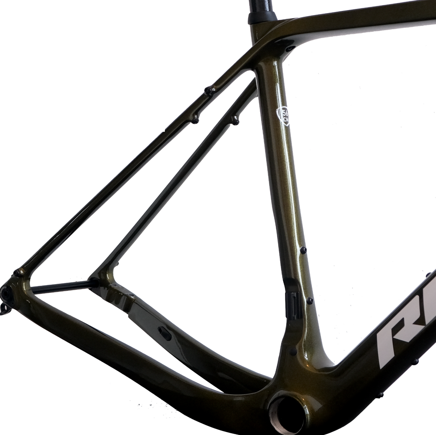 Set cadru pietris RINOS cu tija furca ghidon fibra de carbon T800 culoare cameleon