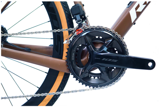 RINOS Gravel din Carbon Sandman8.0 Shimano 105 Di2 Cafea