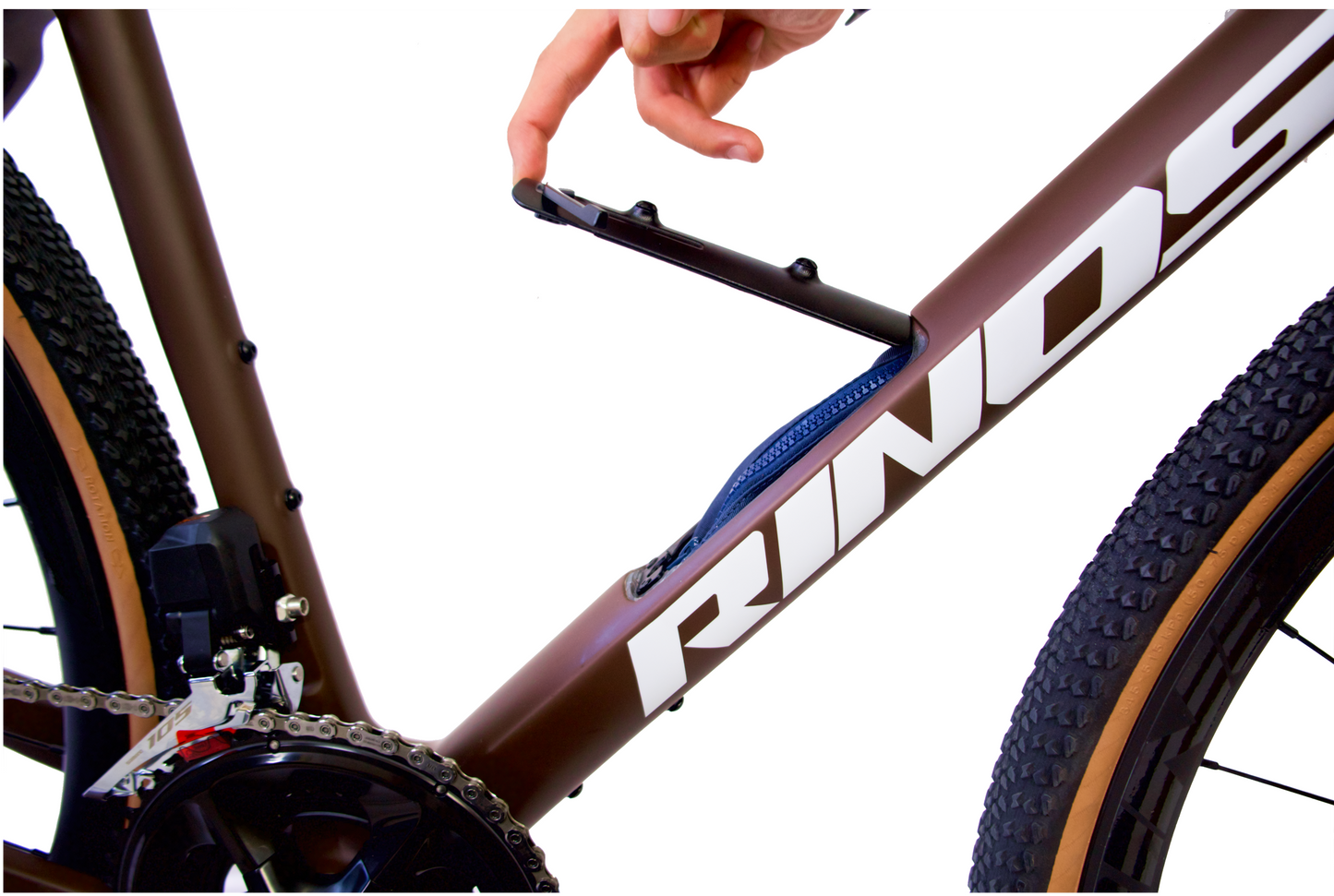 RINOS Gravel din Carbon Sandman8.0 Shimano 105 Di2 Cafea